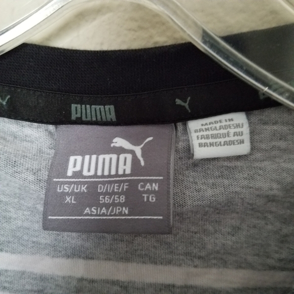 Lot Of 2 Pumas Graphic T-Shirt Mens XL. Puma All Over B&W . And Gray Solid - Picture 2 of 12